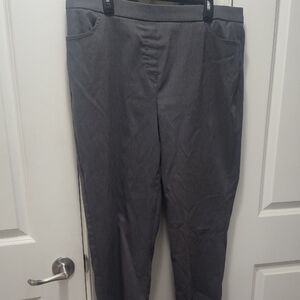 Alfred Dunner Women Charcoal Dress Pants